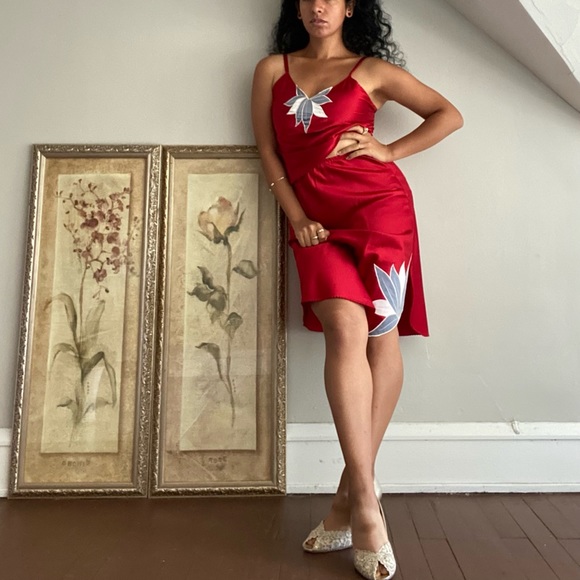 🌹 Natori, Vintage Nelumbo Nucifera Slip Set - Picture 3 of 16